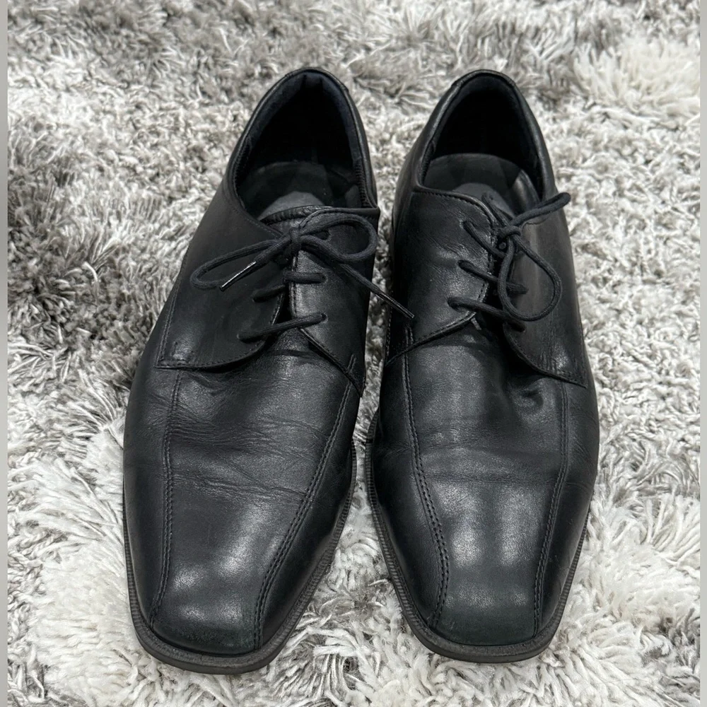 ECCO Black Leather Lace-Up Dress Shoes Men's Size 45 (US 11-11.5)